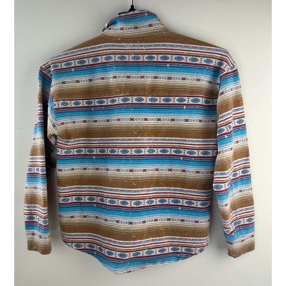 Ariat Hometown Sweatshirt Fallon Serape Print Henley Pullover XS Aztec Western - Picture 6 of 10